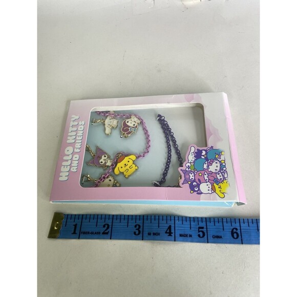 Sanrio Hello Kitty and Friends Charm Bracelet and Necklace Set Flash Plated - Picture 3 of 3